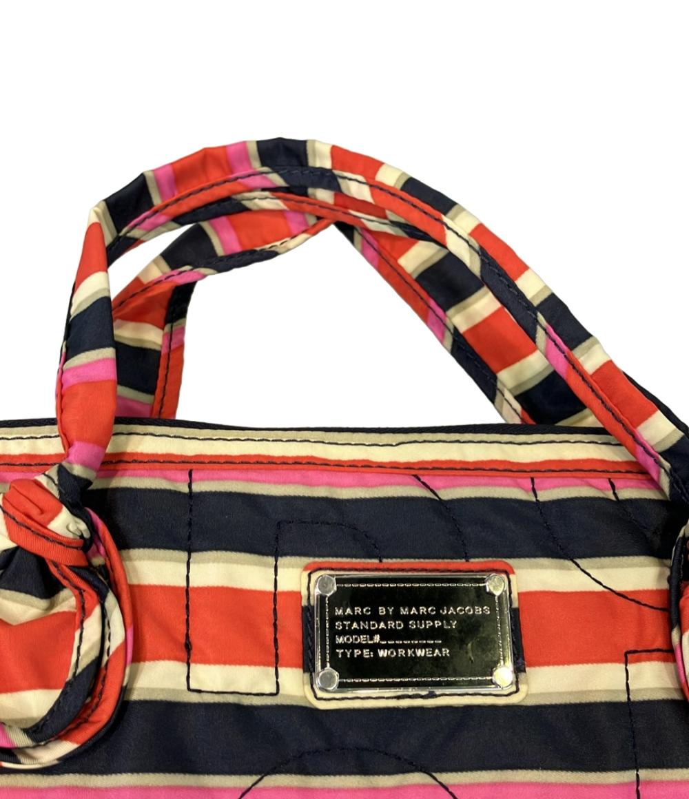 MARC BY MARC JACOBS 2way ハンドバッグ ショルダーバッグ 斜め掛け ボーダー柄 レディース マークバイマークジェイコブス