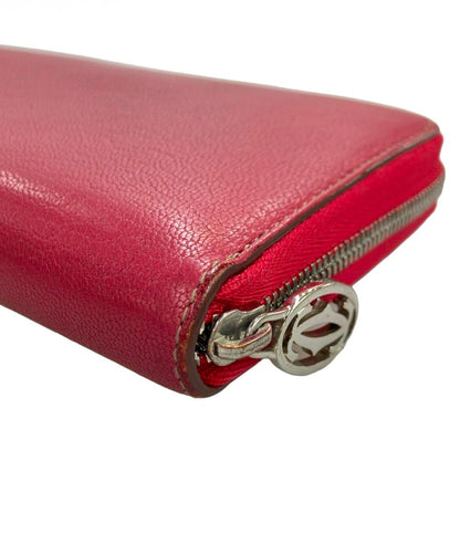 Cartier ラウンドファスナー長財布 レザー レディース カルティエ