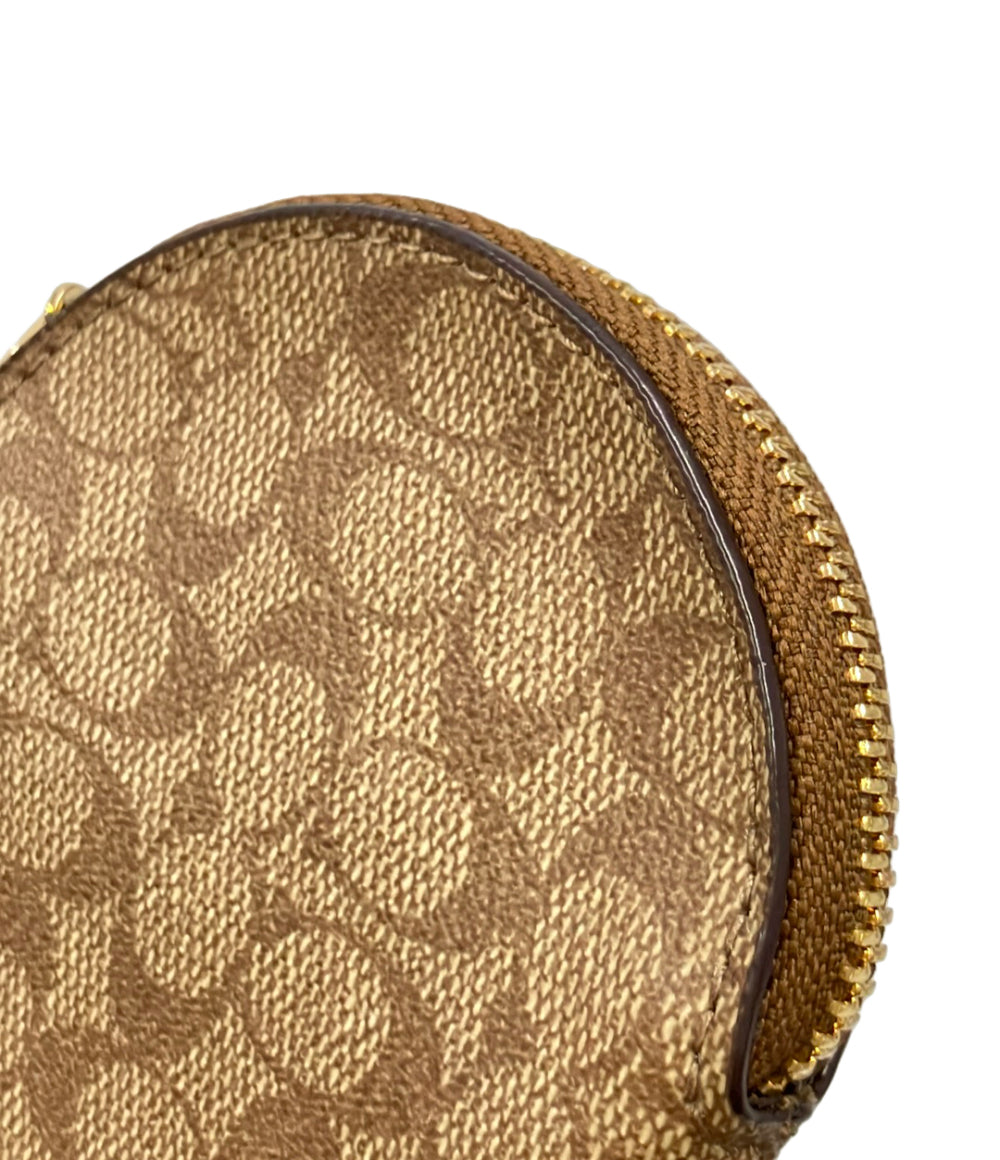 美品 COACH コインケース バッグチャーム シグネチャー 89987 レディース コーチ