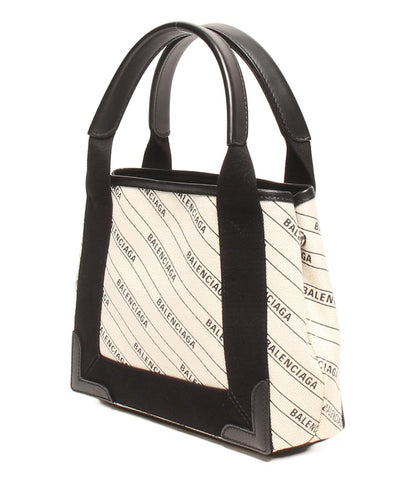 美品 バレンシアガ 2wayハンドバッグ ショルダーバッグ 斜め掛け NAVY CABAS 339933 KMZAN 9210 レディース BALENCIAGA