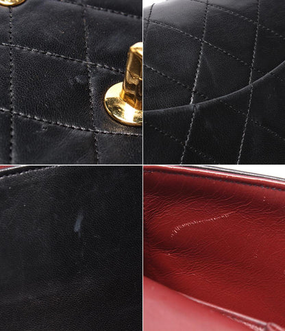 CHANEL チェーンショルダーバッグ ゴールド金具 ラムスキン ダブルフラップ ダブルチェーン 0番台 マトラッセ25 レディース シャネル