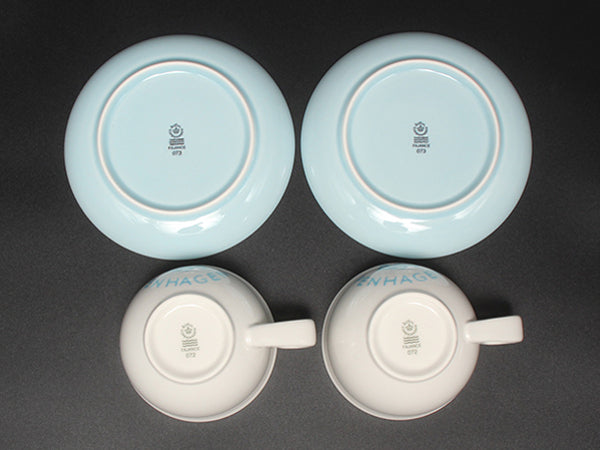 美品 Royal Copenhagen カップ＆ソーサー 2客セット ペア ニューシグネチャー ブルー ロイヤルコペンハーゲン