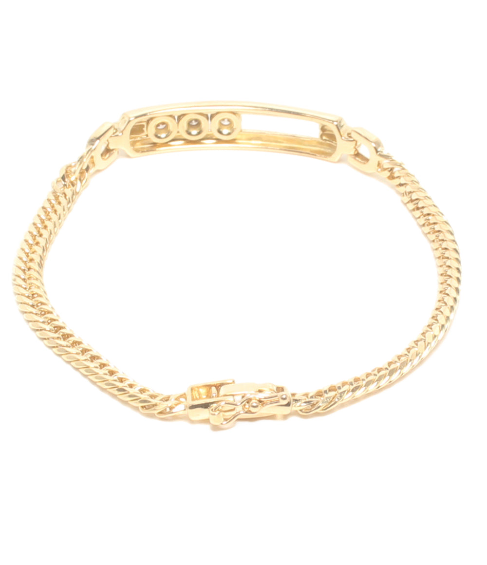 美品 ブレスレット K18 ダイヤ 0.11ct レディース