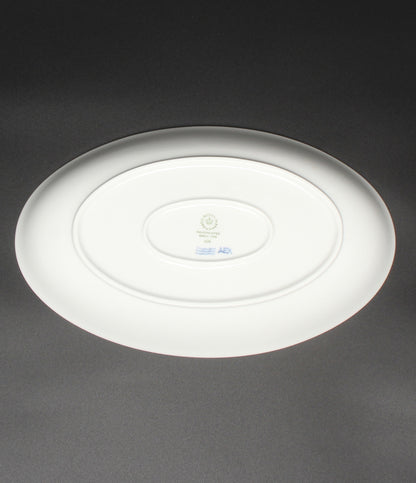 美品 Royal Copenhagen オーバルディッシュ 皿 27cm ブルーパルメッテ ロイヤルコペンハーゲン