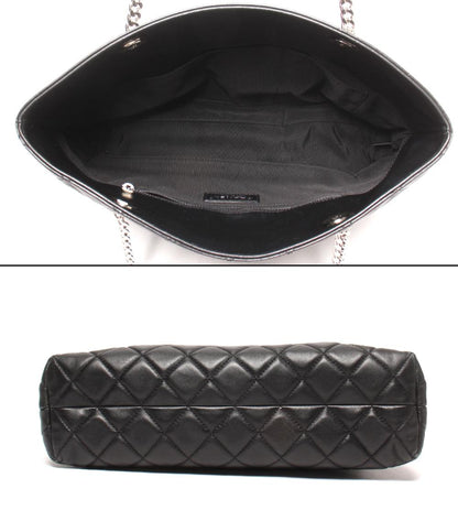 シャネル チェーントートバッグ ラムスキン シルバー金具 マトラッセ レディース CHANEL