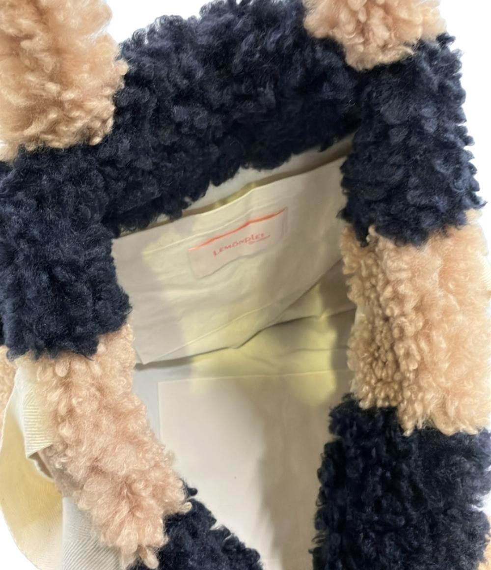 美品 Lemonplet トートバッグ ファーバッグ FAUX FUR PHRYNE ECO BAG