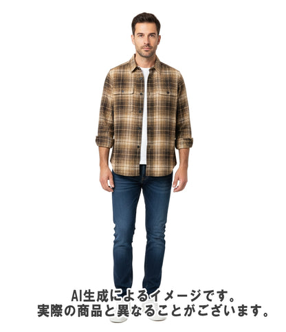 SAINT LAURENT 長袖 チェック シャツ 326821 Y613B メンズ SIZE S サンローラン