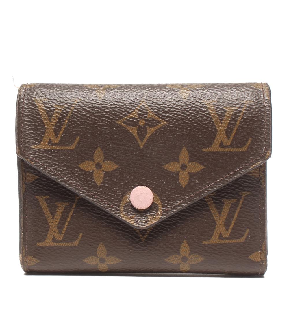 LOUIS VUITTON(ルイヴィトン) 3つ折り財布 モノグラム・アンプラント ポルトフォイユヴィクトリーヌ M64060 ノワール レザー、牛革 LOUIS VUITTON 三つ折り財布 ポルトフォイユ ヴィクトリーヌ