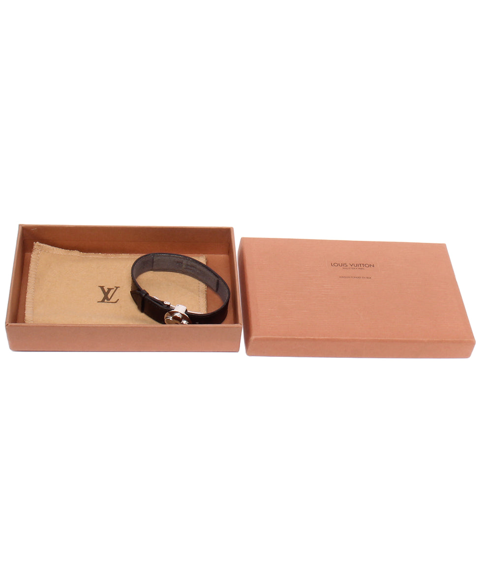 LOUIS VUITTON ブレスレット ブラスレ ヴー  グッドラック フラワーモチーフ レザー M64447 レディース ルイ・ヴィトン