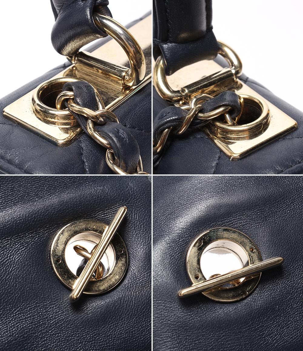 CHANEL 2wayチェーンショルダーバッグ ハンドバッグ 肩掛け ゴールド金具 ラムスキン マトラッセ レディース シャネル