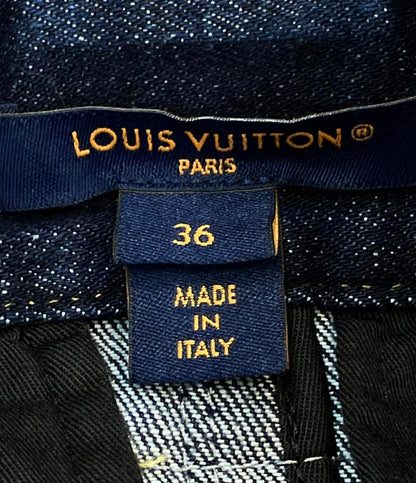 美品 ルイ・ヴィトン デニムスカート フロントジップ RW231B AID FOJU14 レディース SIZE 36 (S) LOUIS VUITTON