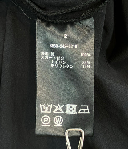 room no.8 半袖 異素材ドッキング ワンピース レディース SIZE 2 ルーム エイト
