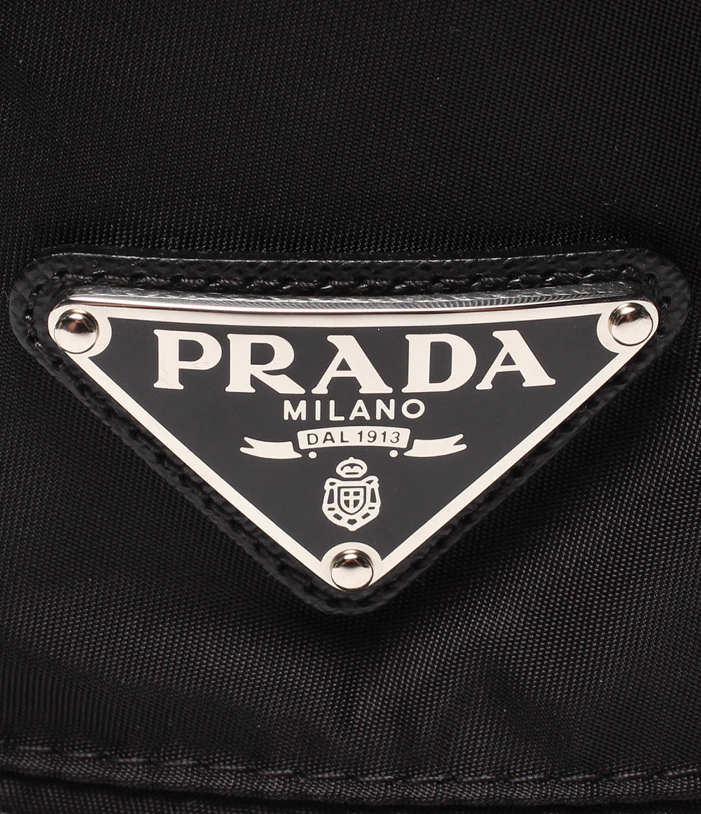 美品 PRADA バケットハット 三角プレート RE-NYRON 1HC137 レディース メンズ SIZE M プラダ