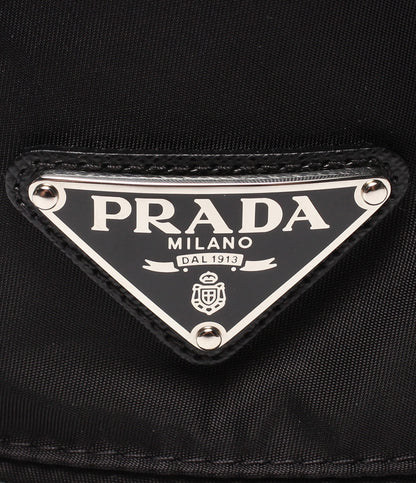 美品 PRADA バケットハット 三角プレート RE-NYRON 1HC137 レディース メンズ SIZE M プラダ