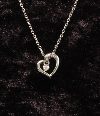 美品 ヨンドシー ネックレス SV ハートモチーフ レディース 4℃