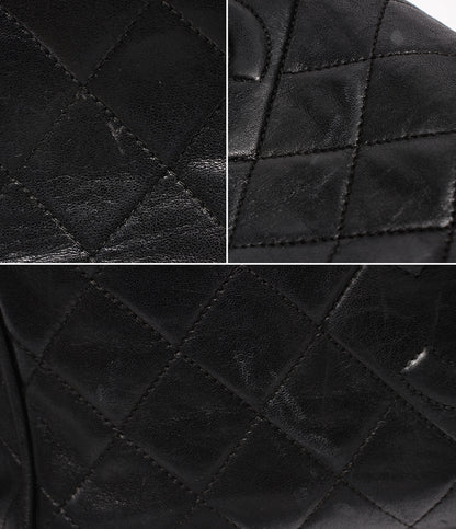CHANEL ショルダーバッグ ラムスキン ゴールド金具 1番台 斜め掛け マトラッセ レディース シャネル