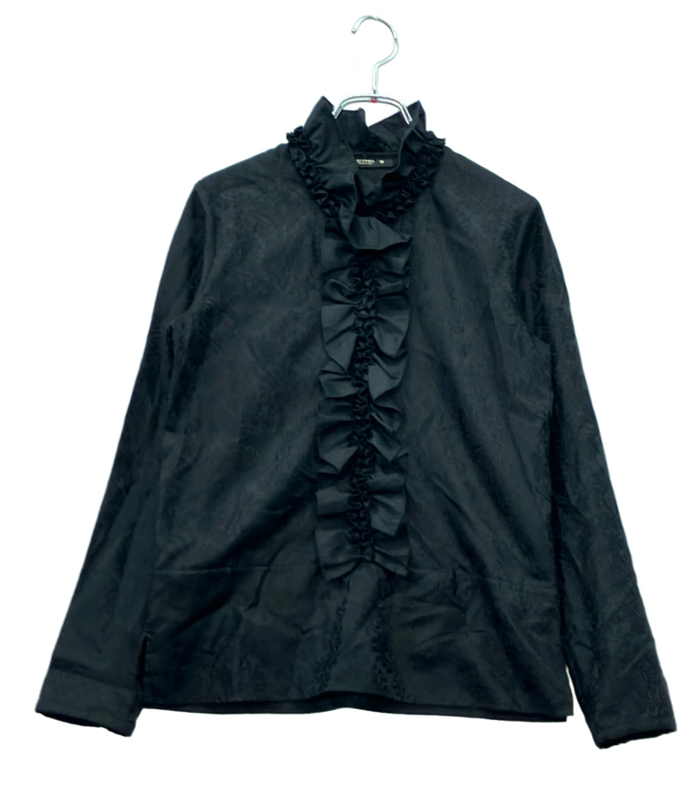 ◆希少✨yori ヨリ◆オーバーサイズ　プルオーバー ブラウス フリル 襟 黒 yori 長袖ブラウス フリル レディース SIZE F (M) ヨリ – Rehello by