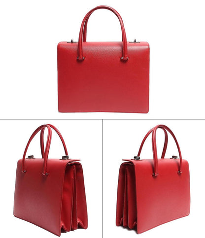 プラダ レザートートバッグ シルバー金具 リアーナ Pink Girlフェイス アート サフィアーノ  ALABASTRO B2710X レディース PRADA