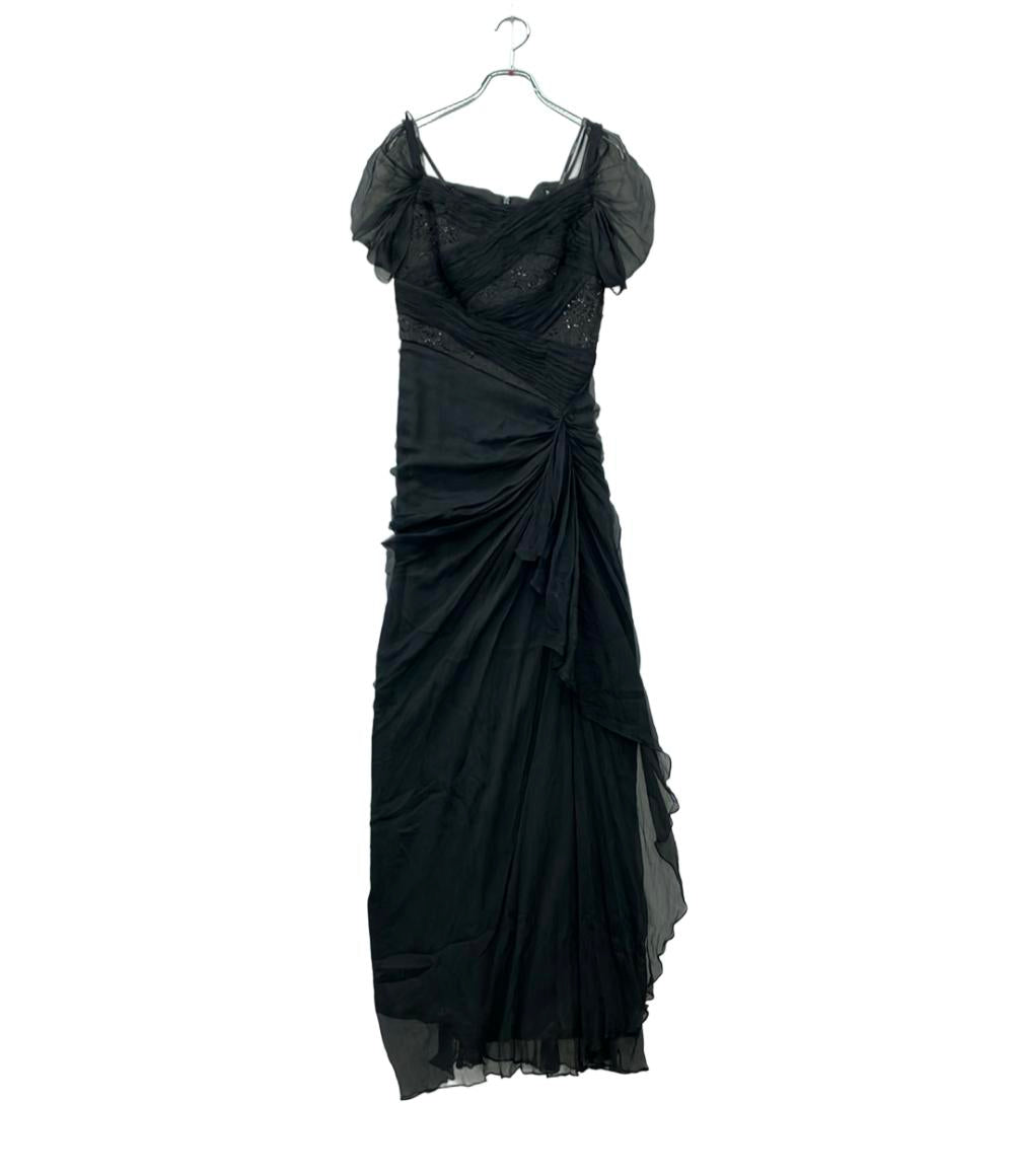 TADASHI SHOJI 半袖シルクワンピース ビジュー レース レディース SIZE 0 (S) タダシショージ