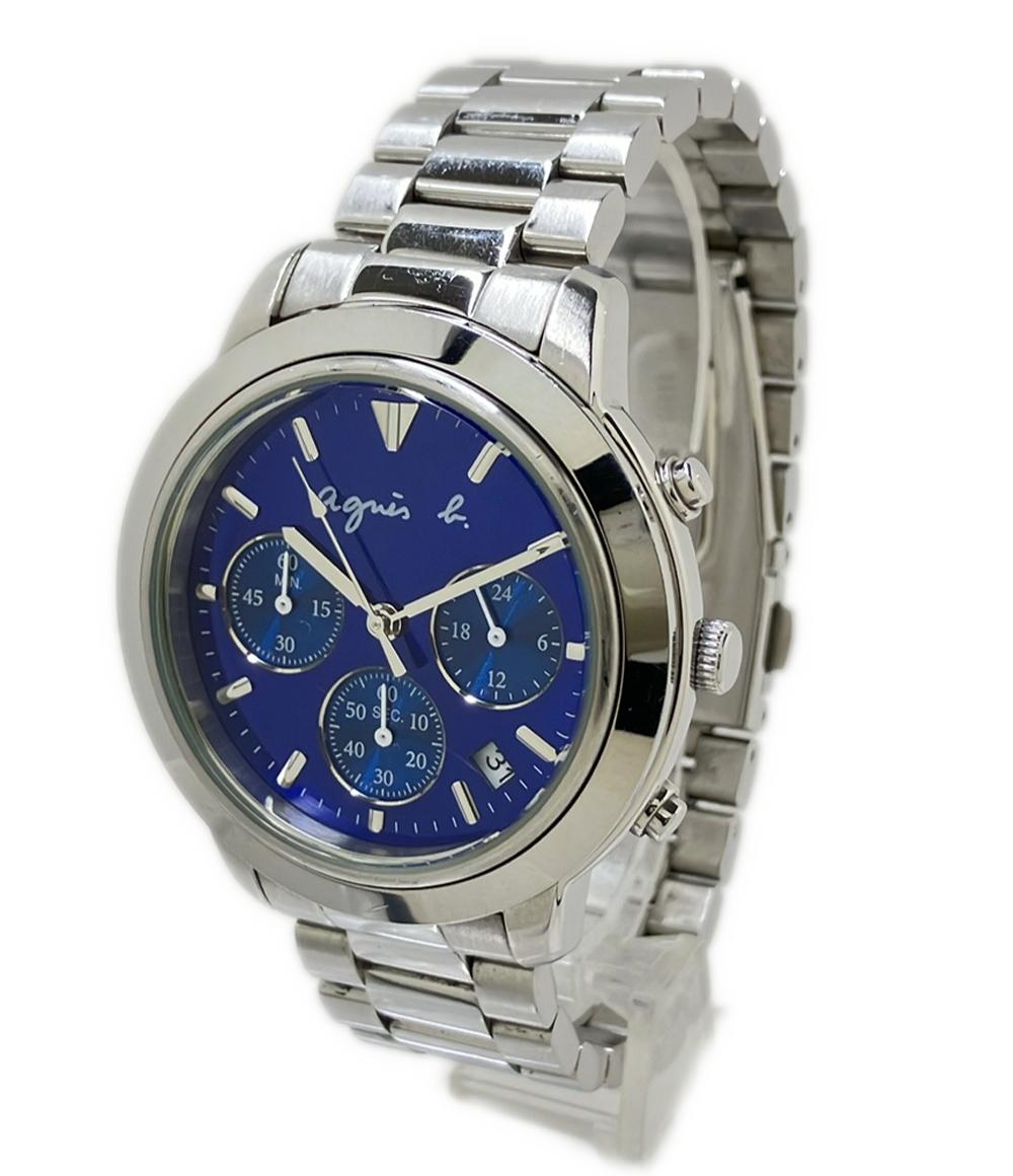 agnes b. 腕時計 クオーツ ブルー VD53-KJ00 メンズ アニエスベー