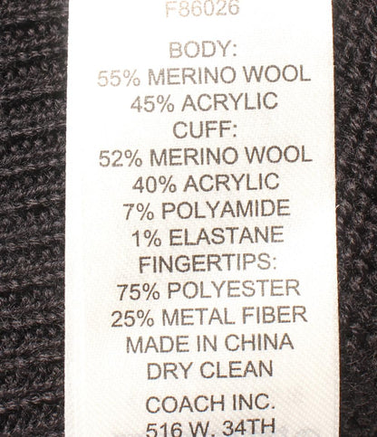 美品 コーチ 手袋 シグネチャー レディース COACH