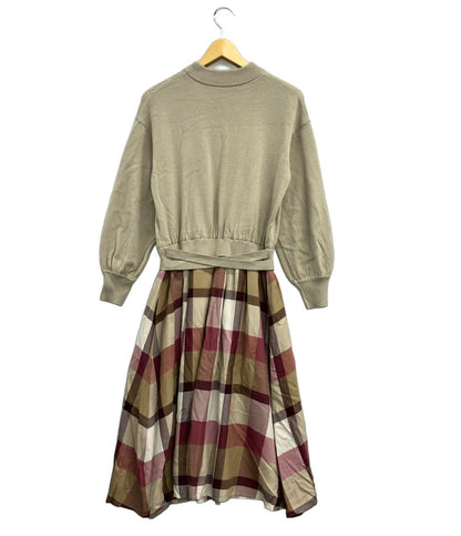 ブルーレーベルクレストブリッジ 長袖ワンピース チェック レディース SIZE 38 (M) BLUE LABEL CRESTBRIDGE