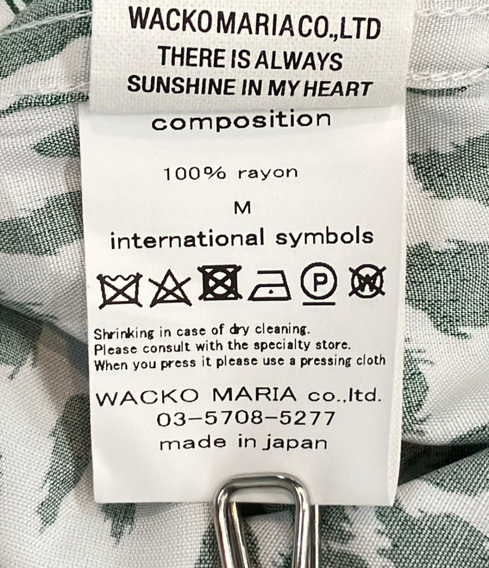 美品 WACKO MARIA 長袖 レオパード オープンカラー シャツ メンズ SIZE M ワコマリア