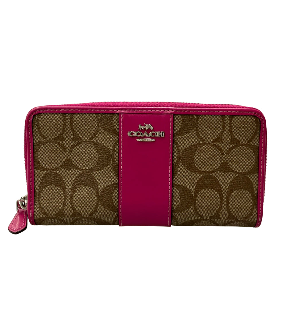 COACH ラウンドファスナー長財布 シグネチャー F54630 レディース コーチ