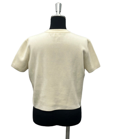 美品 HERMES パルフロワ・リミックスモチーフニット ショートスリーブ 6E2659DX レディース SIZE 40 (S) エルメス