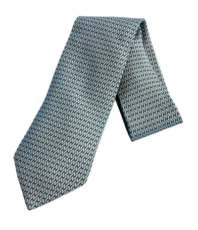 美品 エルメス ネクタイ シルク100% 総柄 メンズ HERMES