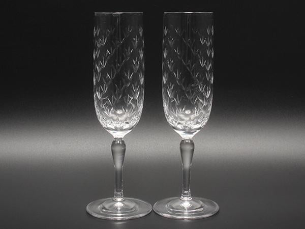 ティファニー シャンパングラス 2点セット ペア フローレット TIFFANY&Co.