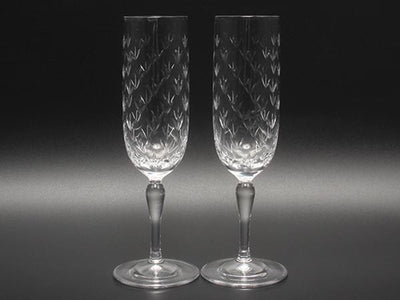 ティファニー シャンパングラス 2点セット ペア フローレット TIFFANY&Co.