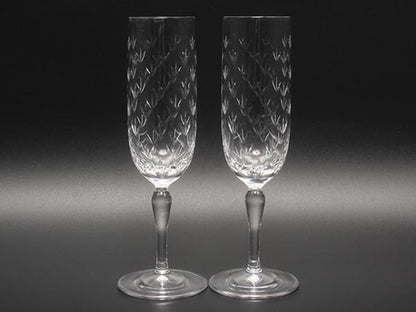 ティファニー シャンパングラス 2点セット ペア フローレット TIFFANY&Co.