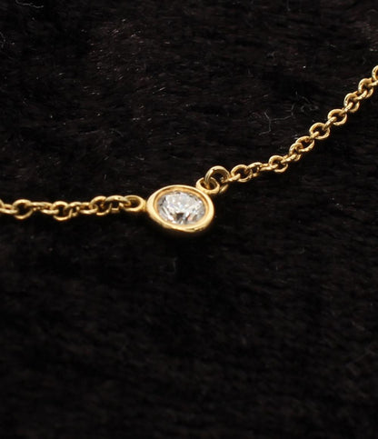 美品 ティファニー ネックレス K18 バイザヤード 1Pダイヤ レディース TIFFANY&Co.
