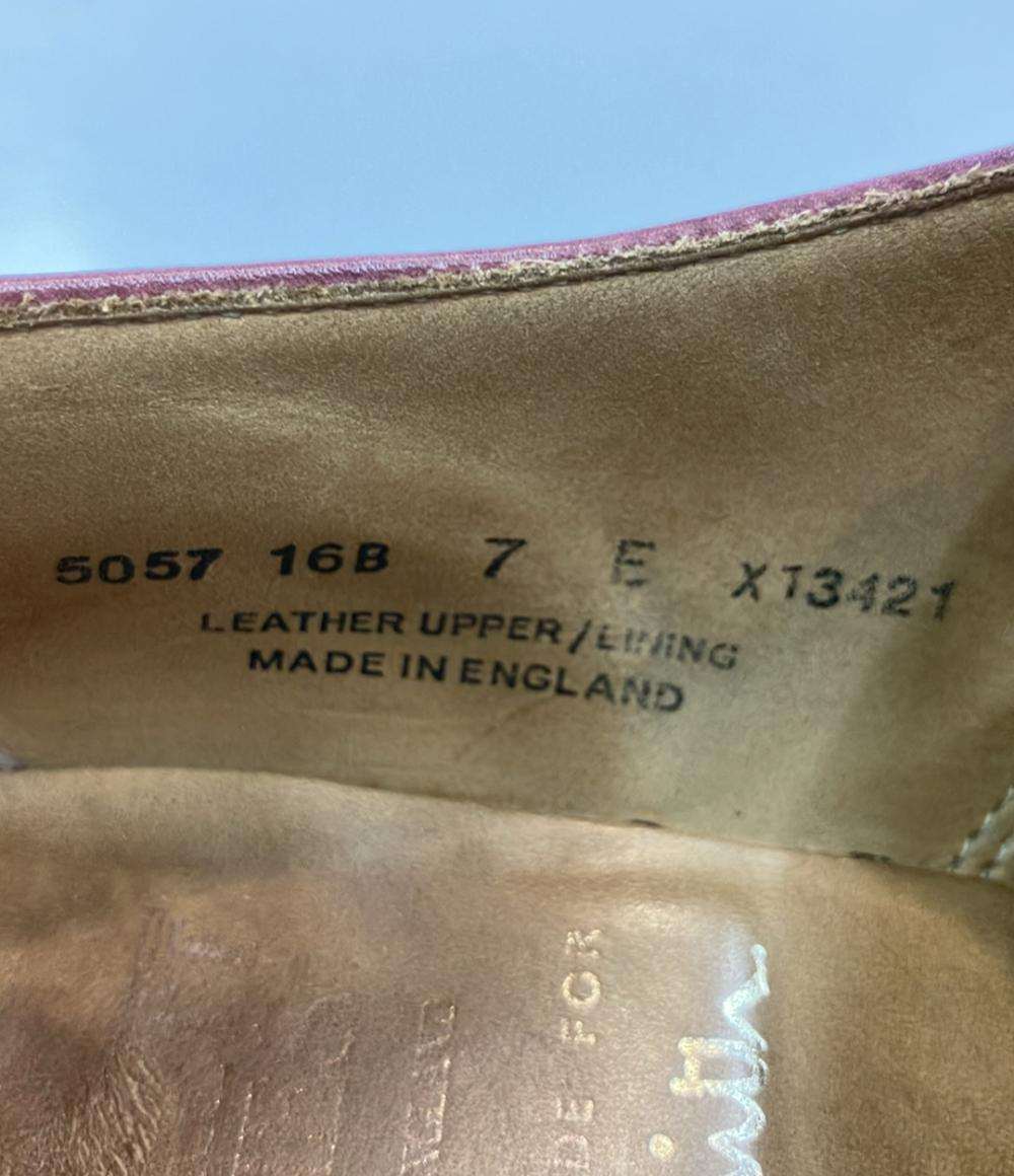 CROCKETT&JONES ドレスシューズ × 別注Paul Smith ストレートチップ バーガンディ メンズ SIZE 7 (25.5cm) クロケットアンドジョーンズ