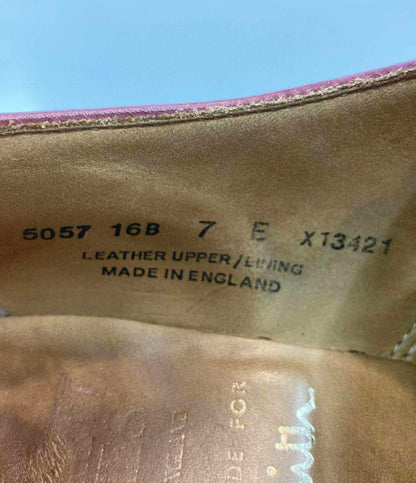 CROCKETT&JONES ドレスシューズ × 別注Paul Smith ストレートチップ バーガンディ メンズ SIZE 7 (25.5cm) クロケットアンドジョーンズ