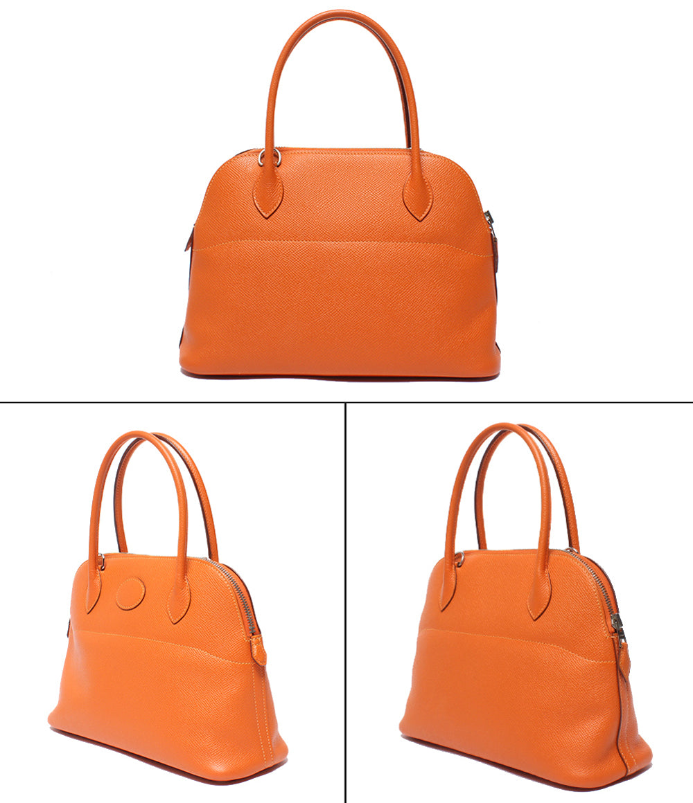 HERMES 2way ハンドバッグ ショルダーバッグ □R刻印 シルバー金具 ヴォーエプソン 肩掛け ボリード27 レディース エルメス