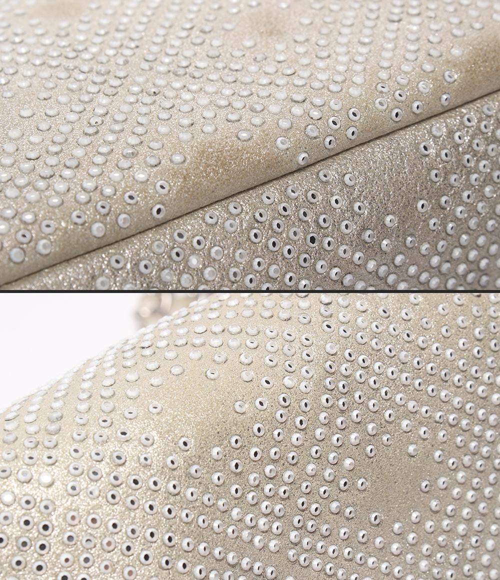 CHANEL チェーンショルダーバッグ 肩掛け 斜め掛け ストーン シングルチェーン シングルフラップ シルバー金具 レディース シャネル