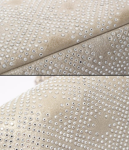 CHANEL チェーンショルダーバッグ 肩掛け 斜め掛け ストーン シングルチェーン シングルフラップ シルバー金具 レディース シャネル