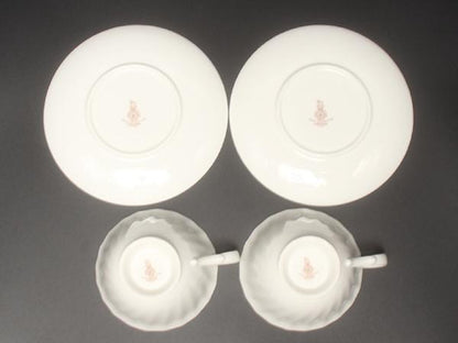 美品 ロイヤルドルトン カップ＆ソーサー 2客セット ペア カスケード Royal Doulton