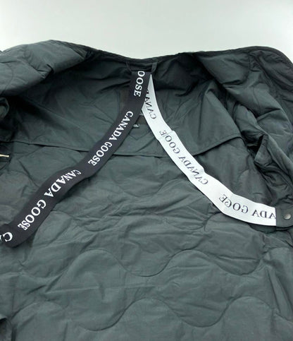 美品 カナダグース ノーカラーロングダウンジャケット アウター コート メンズ SIZE M CANADA GOOSE