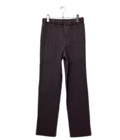 美品 ISSEY MIYAKE HOMME PLISSE ストレートパンツ メンズ SIZE 2 イッセイ ミヤケ オム プリッセ