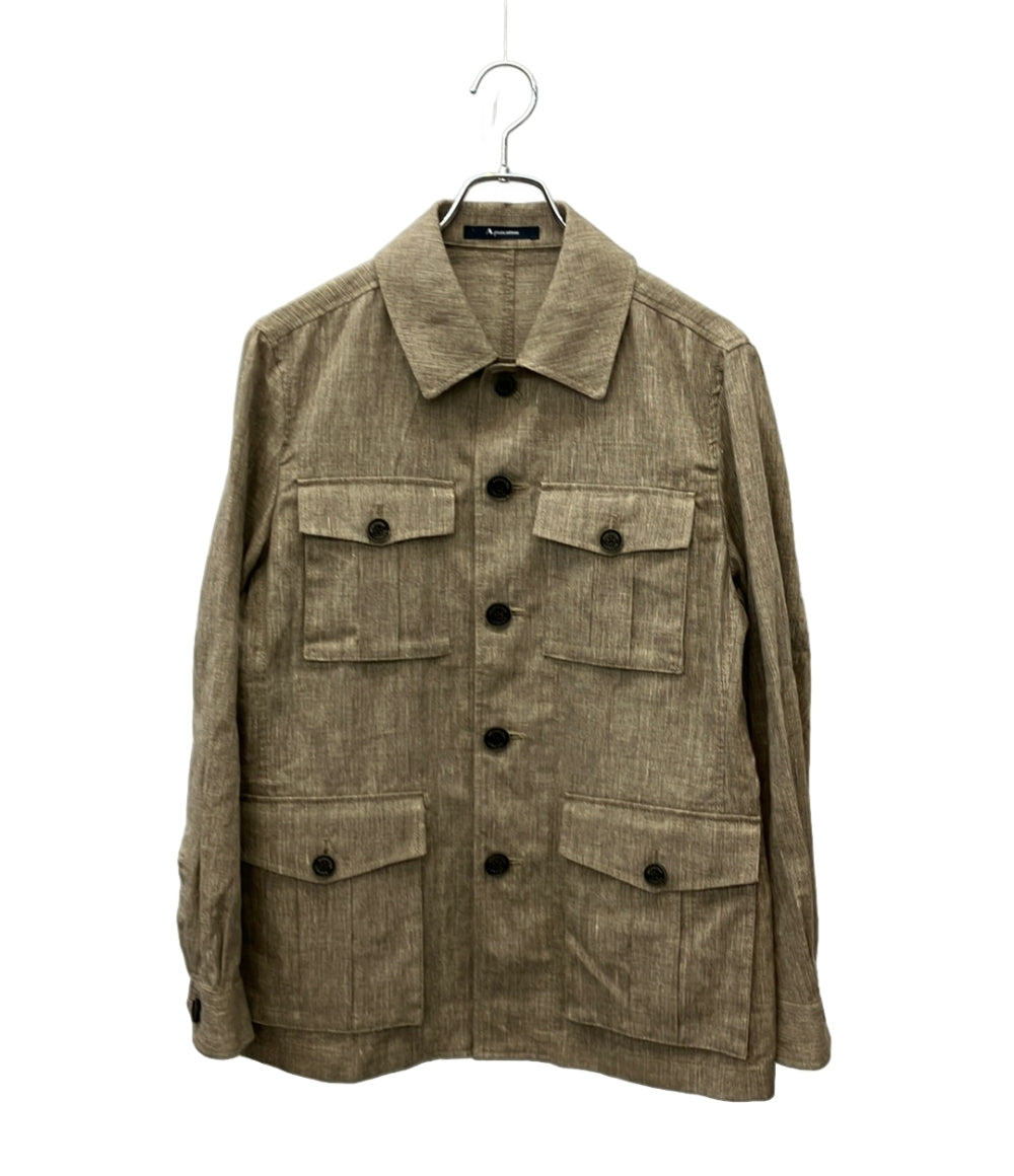 Aquascutum ジャケット ウールリネンサファリジャケット 2200212008-84 メンズ SIZE 36 (XS) アクアスキュータム