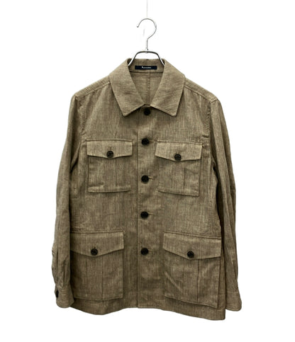 Aquascutum ジャケット ウールリネンサファリジャケット 2200212008-84 メンズ SIZE 36 (XS) アクアスキュータム