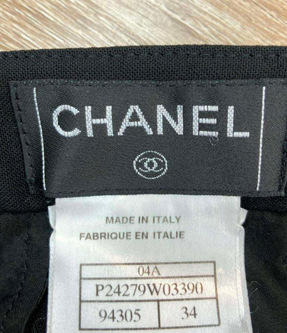 CHANEL パンツ ブラック キルティング ポケット P24279W03390 レディース SIZE 34 (XS) シャネル