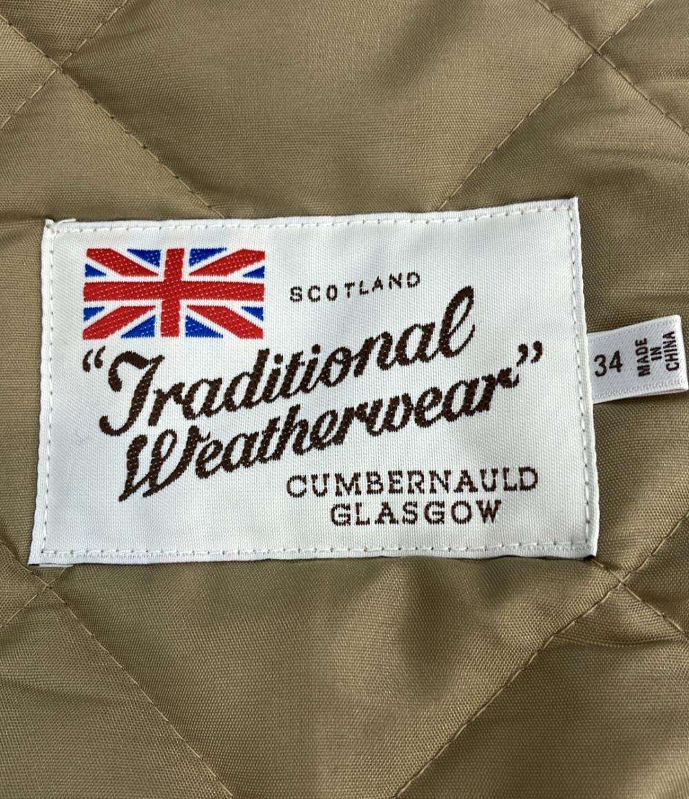 Traditional Weatherwear nano universe コート キルティング  ノーカラー シルバーボタン Aライン ARKLEY LONG2 L222APQC00246AA レディース