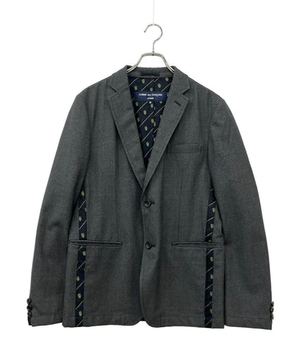 訳あり COMME des GARCONS HOMME テーラードジャケット サイドライン メンズ SIZE M コムデギャルソンオム