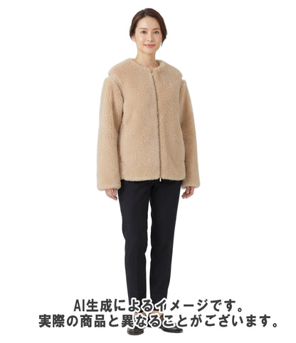 MAX MARA ノーカラージャケット アルパカ 24110810216 レディース SIZE 36 (S) マックスマーラ