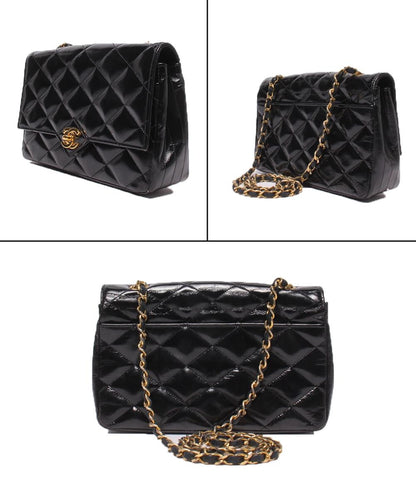 CHANEL チェーンショルダーバッグ シングルチェーン シングルフラップ ゴールド金具 斜め掛け 0番台 マトラッセ レディース シャネル