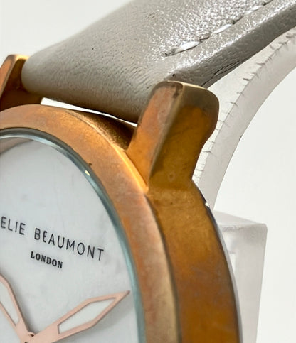 ELIE BEAUMONT 腕時計 クオーツ ホワイト EB816 レディース エリービューモント